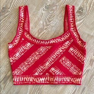 BCBG structured knit cropped top